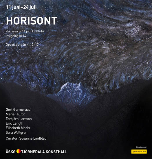 Horisont, Tjörnedalal Konsthall, june 11 - july 24, 2016